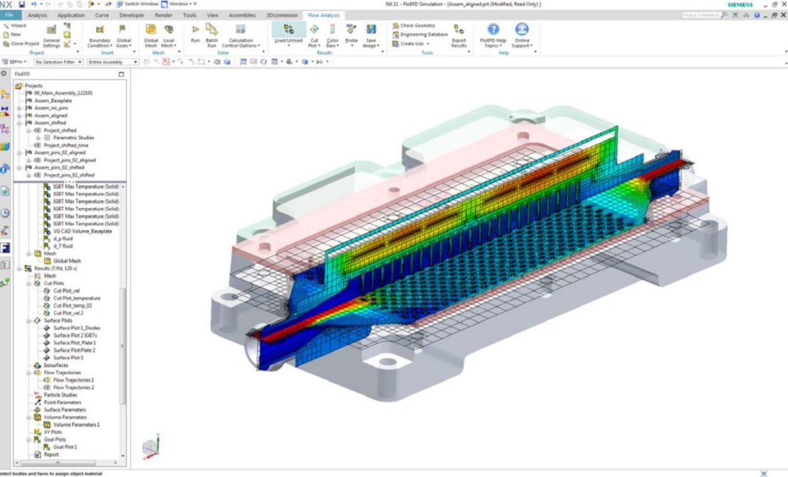 Automatic mesh generation with cartesian mesh in FloEFD for Siemens NX 