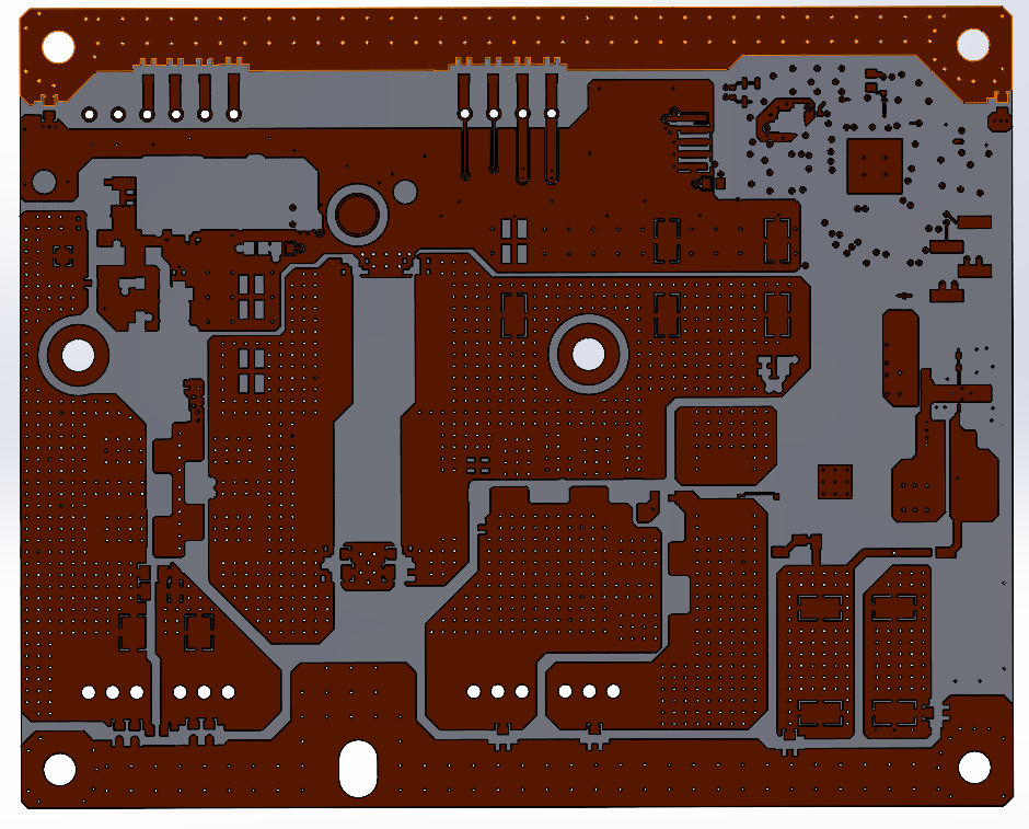 PCB of Copper and FR4 with details